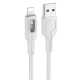 Дата кабель Hoco U120 Transparent explore intelligent power-off USB to Lightning (1.2m)