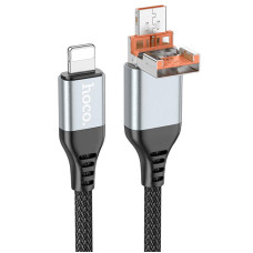 Дата кабель Hoco U128 Viking 2in1 USB/Type-C to Lightning (1m)