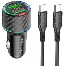 АЗП Borofone BZ21 Brilliant 48W PD30W+QC3.0 (1Type-C/1USB) + Type-C to Type-C