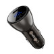 АЗП Acefast B10 metal car charger 60W (USB-C + USB-C) with digital display