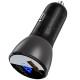 АЗП Acefast B6 metal car charger 63W (USB-A + USB-C) with digital display