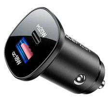 АЗП Acefast B1 mini 38W (USB-C+USB-A) dual-port metal car charger