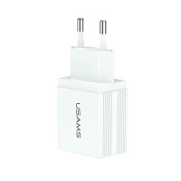 МЗП USAMS US-CC090 T24 2.1A Dual USB Travel Charger （EU）