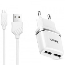 МЗП Hoco C12 Charger + Cable (Micro) 2.4A 2USB