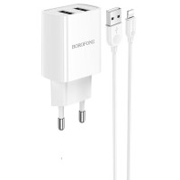 МЗП Borofone BA53A Powerway (2USB/2.1A) + Lightning