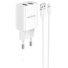 МЗП Borofone BA53A Powerway (2USB/2.1A) + Lightning