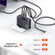 МЗП Usams US-CC163 T50 100W 4 Ports ACCC GaN Fast Charger