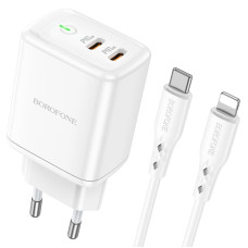 МЗП Borofone BN9 PD35W (2Type-C) + Type-C to Lightning