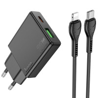 МЗП Hoco N38 Delgado PD20W+QC3.0 + Type-C to Lightning