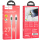 Дата кабель Hoco U120 Transparent explore intelligent power-off PD 27W Type-C to Lightning (1.2m)