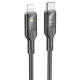 Дата кабель Hoco U120 Transparent explore intelligent power-off PD 27W Type-C to Lightning (1.2m)