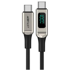 Дата кабель Acefast C6-03 USB-C to USB-C 100W zinc alloy digital display braided (2m)