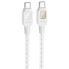 Дата кабель Hoco U124 Stone silicone power-off 60W Type-C to Type-C (1.2m)