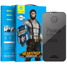 Захисне 2.5D скло Blueo Full Cover Anti-Peep для Apple iPhone 13 Pro / 13 / 14 (6.1