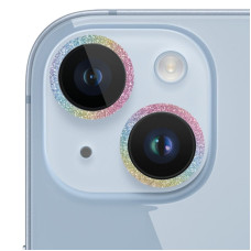 Захисне скло Metal Sparkles на камеру (в упак.) для Apple iPhone 15 (6.1