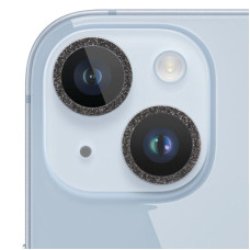 Захисне скло Metal Sparkles на камеру (в упак.) для Apple iPhone 15 (6.1