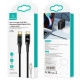 Дата кабель USAMS US-SJ591 Type-C to Type-C PD 100W Transparent Digital Display Cable (2m)